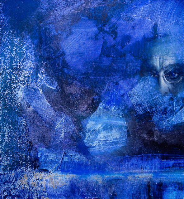 Domenica Regazzoni Caruso, stampa e pastello su tela, 2021