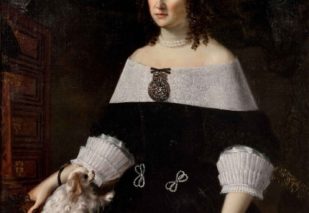 Pier-Francesco-Cittadini - -Ritratto-di-dama-con-cagnolino