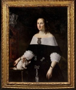 Pier-Francesco-Cittadini - -Ritratto-di-dama-con-cagnolino