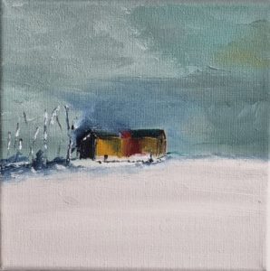 Adriana Luperto Confini 01 2025 - olio su tela 16x16 cm