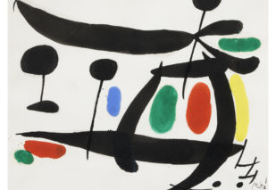 Joan Mirò, Sans titre, 1970, gouache e inchiostro di china su carta spessa, 35 x 32,5 copia