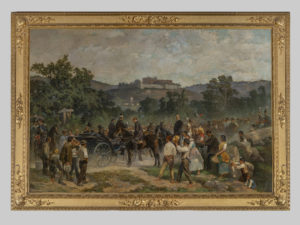 Luigi Norfini, L'arrivo di Vittorio Emanuele II a Brolio nel 1853 Castello di Brolio foto Quattrone 