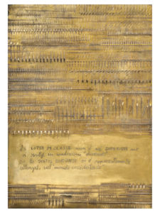 Pomodoro, Cronaca 7 - Gastone Novelli, 1976, bronzo, es. 1_3 + 1 PdA, cm 100 x70 copia