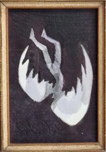 Sophie Dickens Angeli caduti 02 2025 - Tecnica mista su carta 